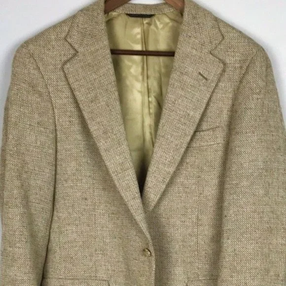 Nordstrom's Light Brown Tan Tweed Blazer Sports - Picture 3 of 10